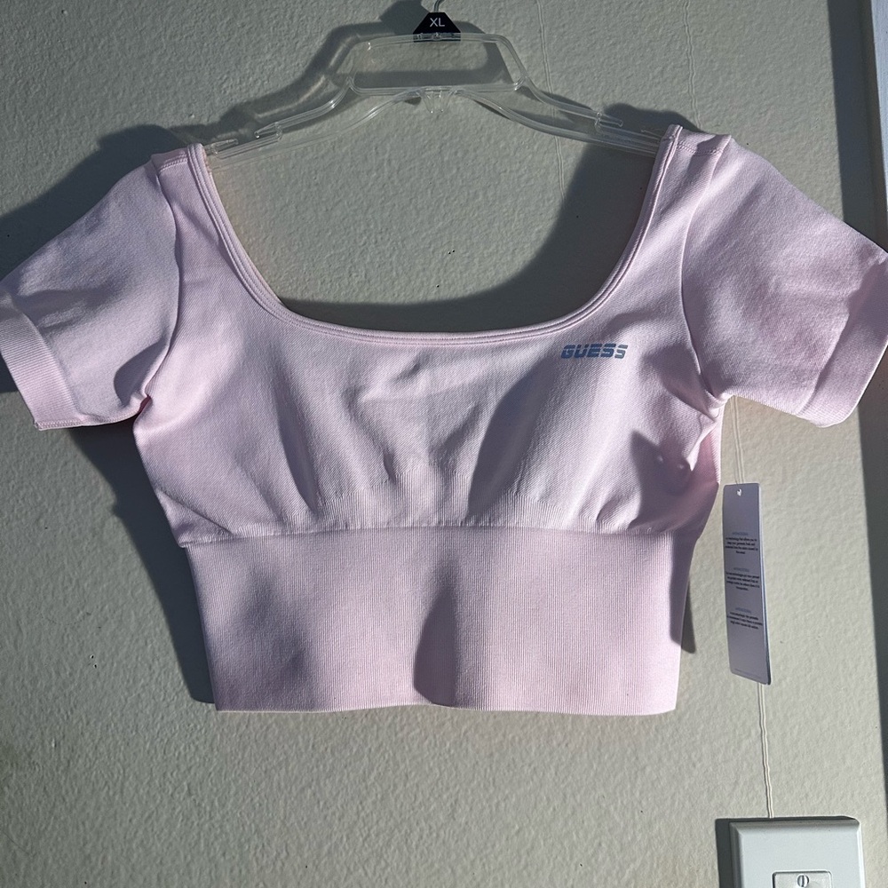 Guess fitted Crop Top . Brand New Witn Tag .